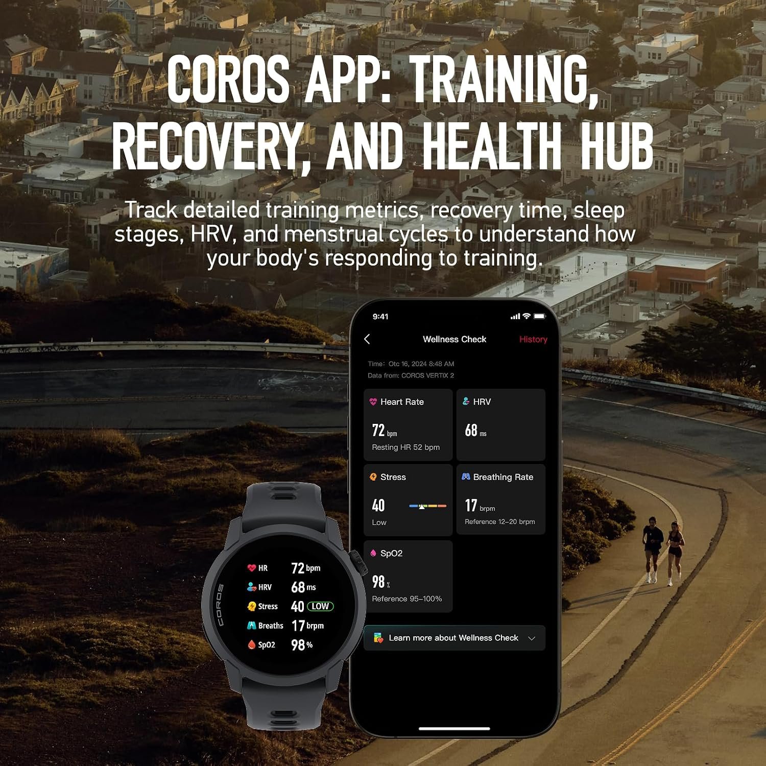 COROS PACE 4 Ultralight Sport GPS Watch, Black Silicone, Standard - Image 5